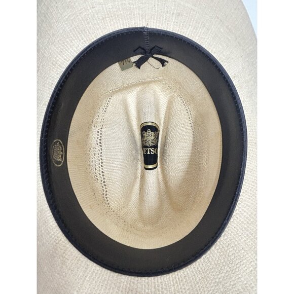 Stetson Cattleman Cowboy Hat Size 7 1/4 Feather In Band Natural Rodeo Festival - Picture 11 of 13